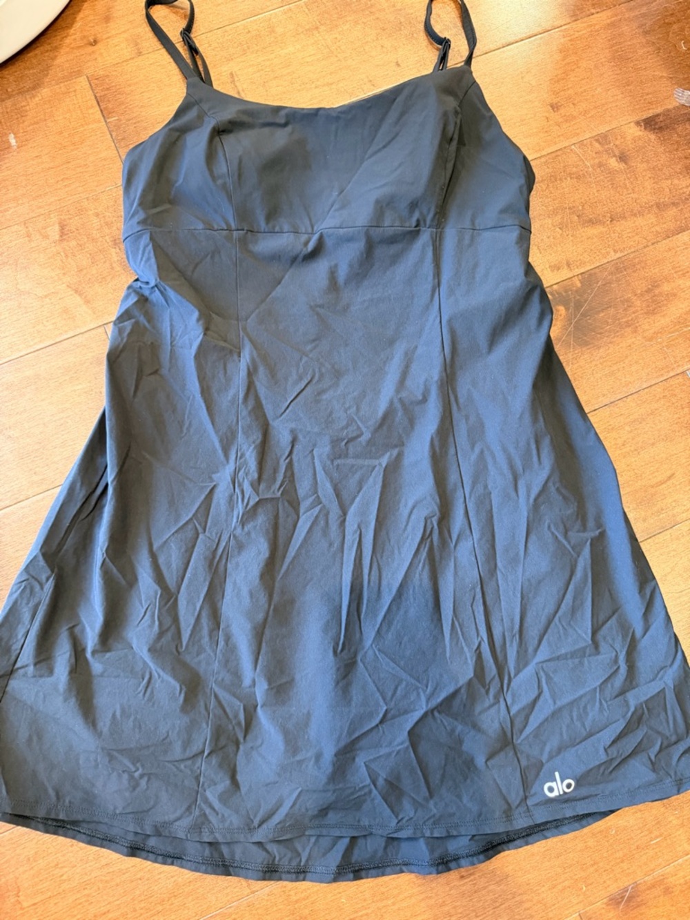 ALO Yoga Black Strappy Slip Dress